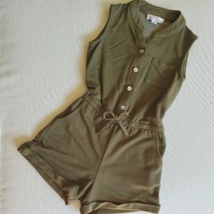 Olive short romper